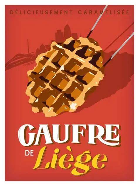 affiche pub gaufres visuel appétissant