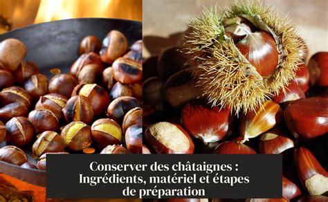 Gamme de châtaignes et ingrédients