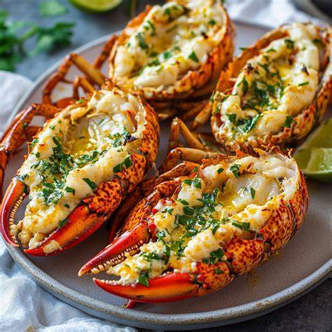 Homards préparés et beurre beurré