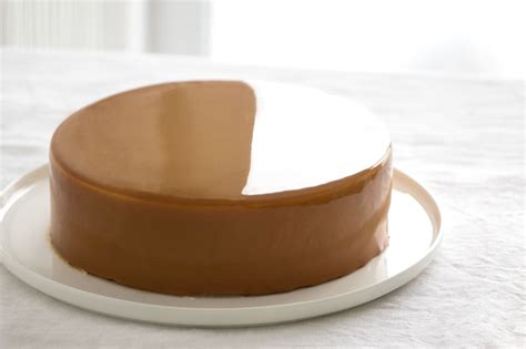 glaçage miroir caramel chocolat montage