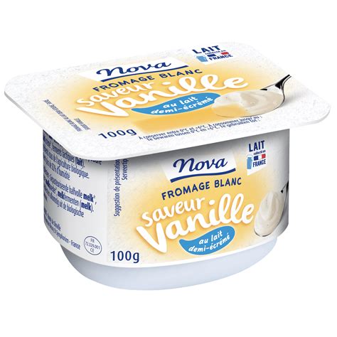 Fromage blanc vanille Monoprix infographic