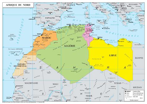 Carte culinaire du Maghreb montrant les régions associées à la Bissara