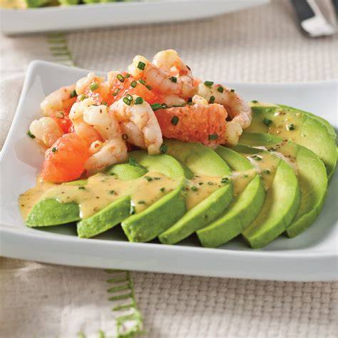 salade avocat crevettes infographie