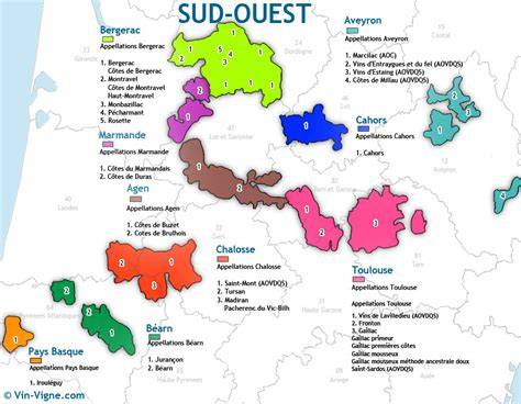 Carte des vignobles Plaimont et terroirs du Sud-Ouest