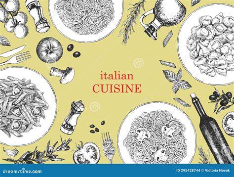 illustration plats italiens traditionnels