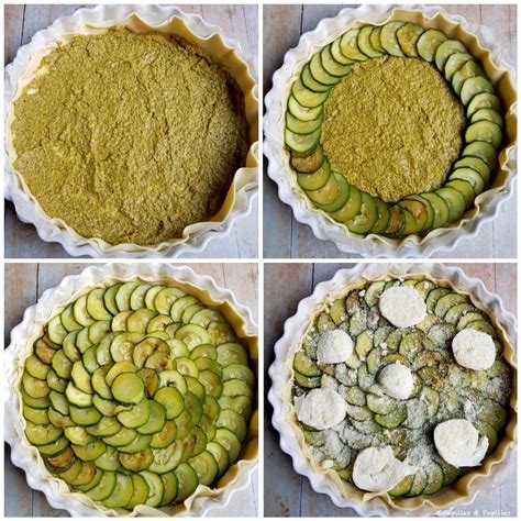 illustration tarte courgettes pesto