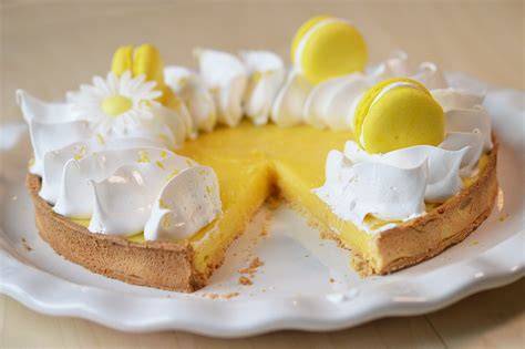illustration de tarte citron meringuée sans douille