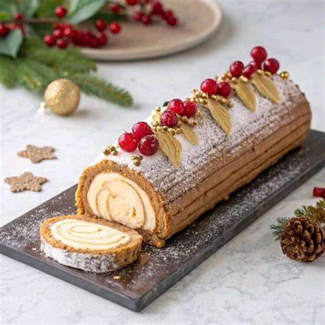 Imbibage et garnitures d’un roulé au speculoos
