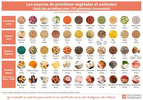 Infographie: choix des protéines végétales et correspondances textures