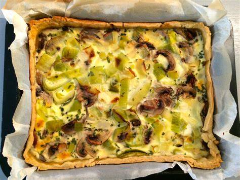 tarte poireaux champignons béchamel étape