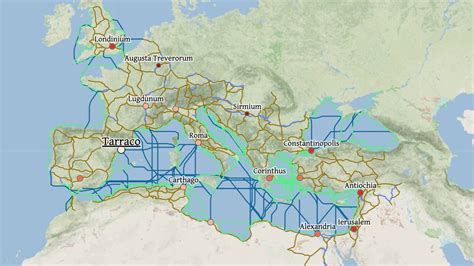 Carte des lieux et routes de l’Empire