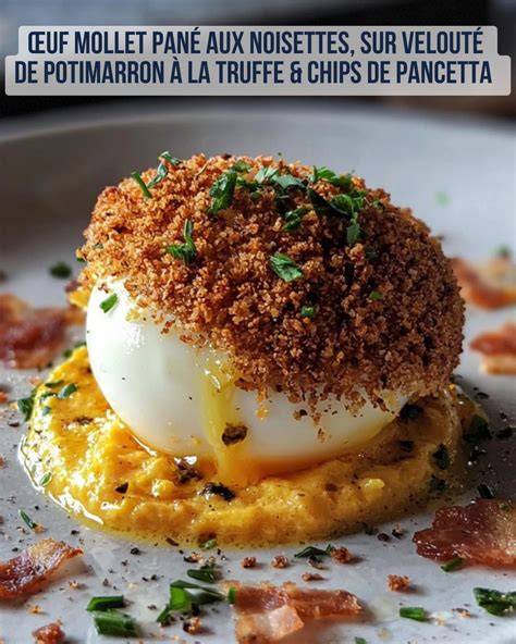 image œufs mollets pané parmesan noisettes