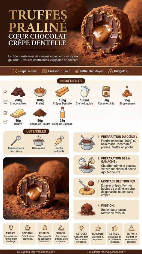 Infographie ingrédients praline Lindt