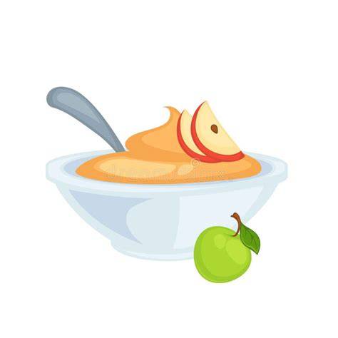 illustration compote pomme étal