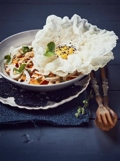 Feuilles de riz croustillantes et compote