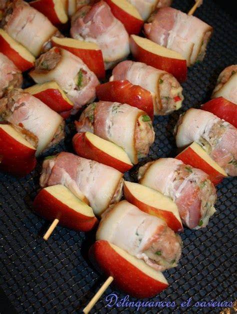 brochettes porc pommes cuisson barbecue
