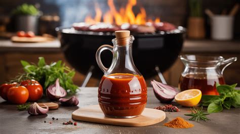 Ingrédients frais pour une sauce barbecue maison