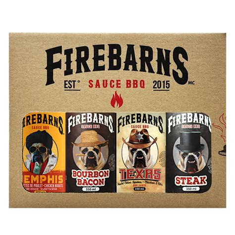 Logo de la marque Firebarns avec un chien