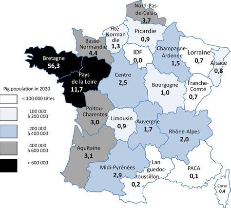 Tableau récapitulatif: production porcine par pays, 2016