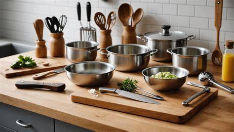 illustration ustensiles de cuisine indispensables
