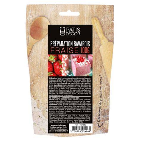 graphique de préparation bavarois salé