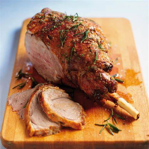 image gigot d'agneau rôti au four