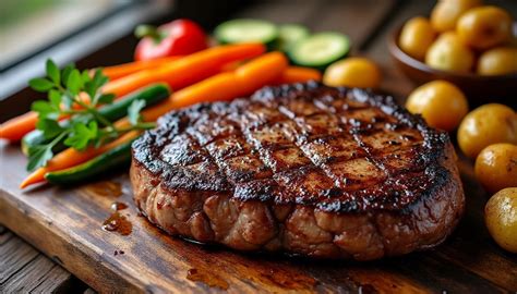 Plateau de côte de bœuf avec accompagnements