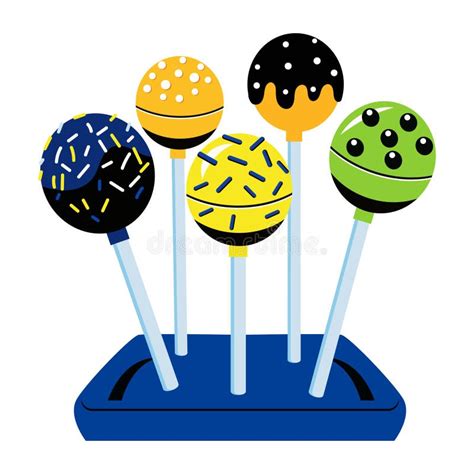 illustration cake pops et décorations colorées