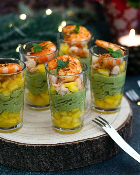 image verrines crevettes avocat