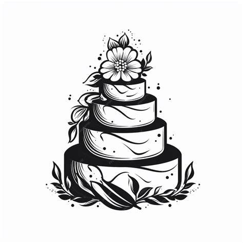 Gâteau à étages chocolat blanc et noir illustration