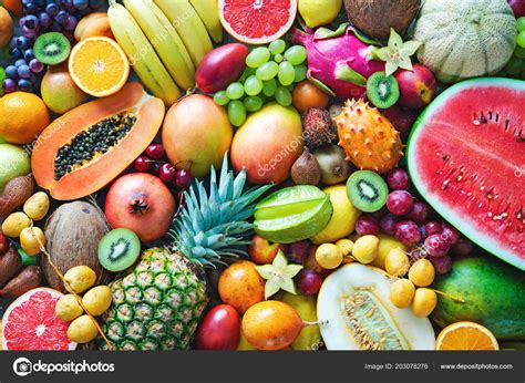 Assortiment de fruits exotiques colorés