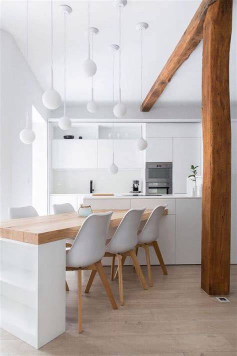 cuisine blanche bois et luminosité