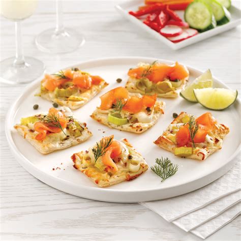 illustration bouchées feuilletées saumon