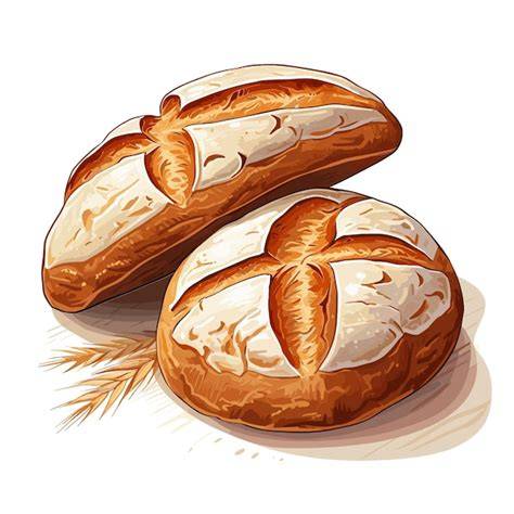 fond illustrant levain et pains