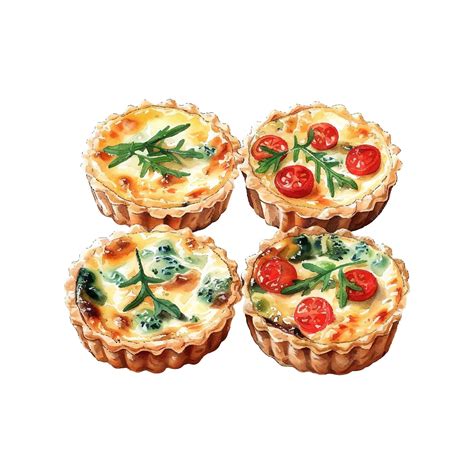 illustration garnitures quiches mélange