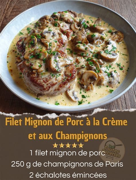 Autour du plat et ingrédients pour filet mignon