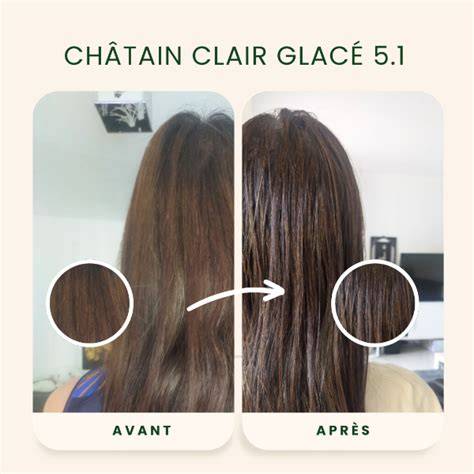 illustration des soins capillaires pour coloration végétale châtain