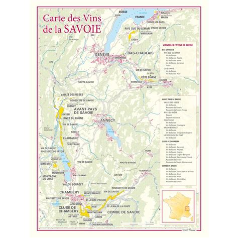 Carte des vins de Savoie et terroirs alpins