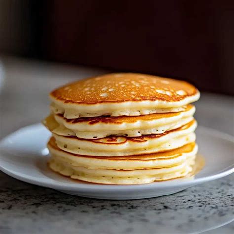 pile de pancakes dorés sur une assiette
