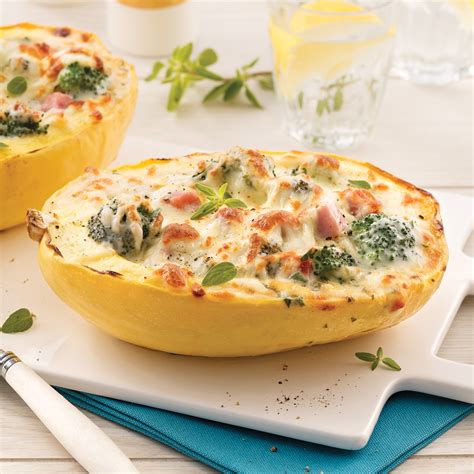 Courge spaghetti farcie et gratinée à la mozzarella