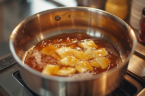 Préparation du caramel