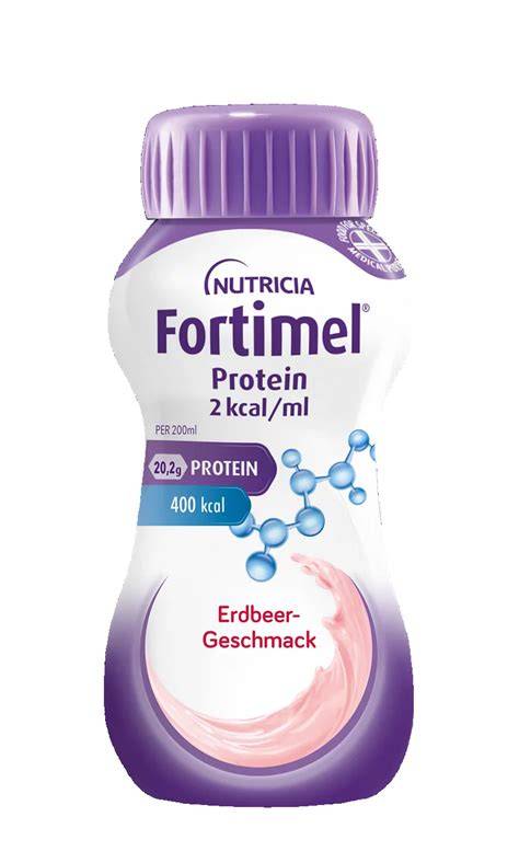 Diagramme des variantes Fortimel et leurs caractéristiques (protéines, kcal, arômes) pour choix rapide