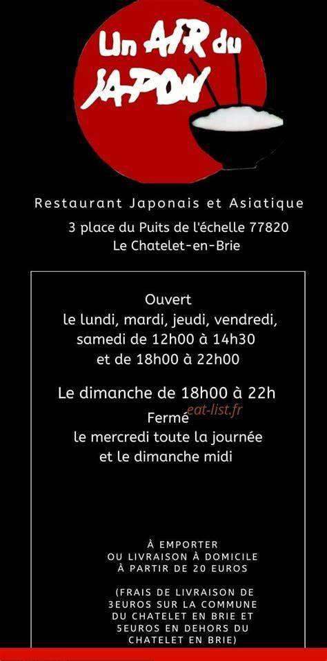 Intérieur du restaurant Un Air du Japon à Châtelet-en-Brie