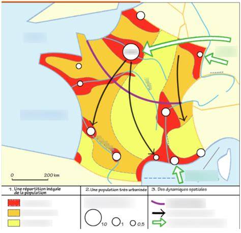 Schéma de répartition des plats sur la carte