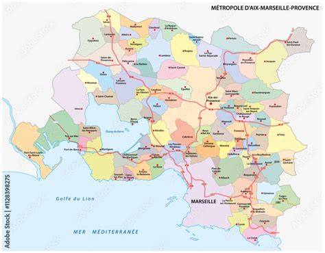 Carte de localisation Marseille et Aix-en-Provence