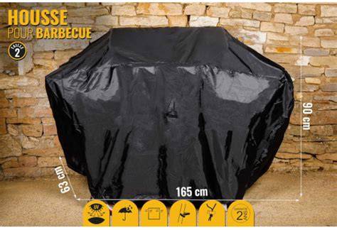 Schéma des dimensions idéales d’une housse de barbecue