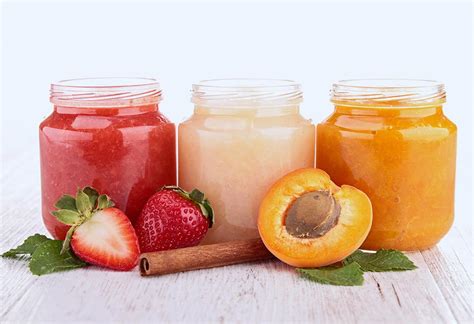 Variété de purées de fruits pour bavaroise