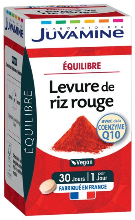 boîte de compléments levure de riz rouge et coenzyme Q10