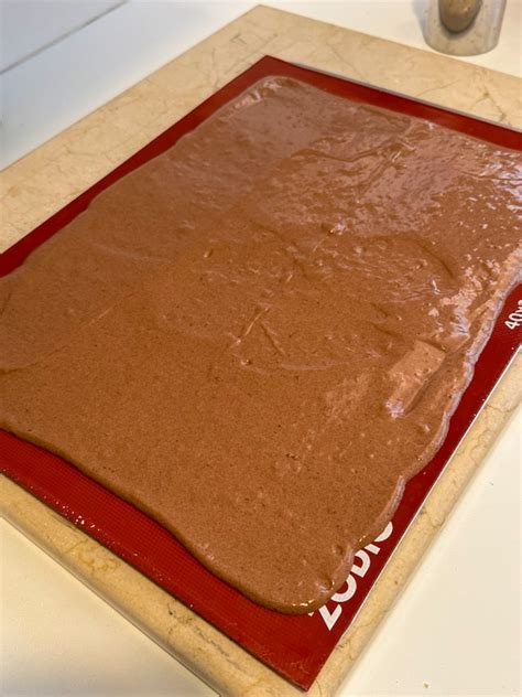 Plaque de biscuit au cacao refroidissant