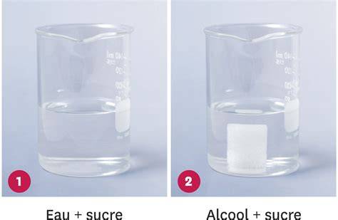Schéma de dosage 1:1 eau: sucre et alternatives